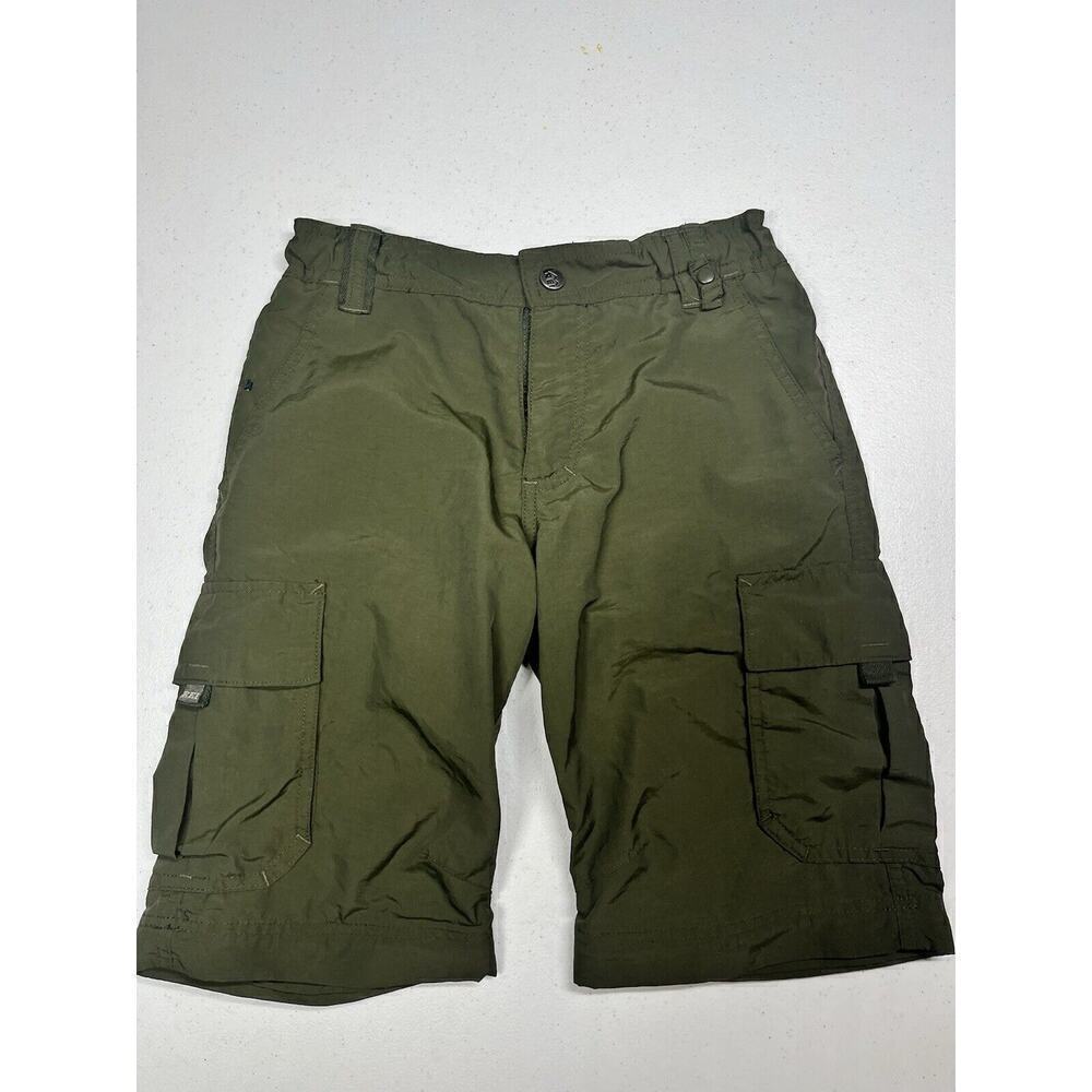 Rei Boys Zip Off Green Hiking Outdoor Shorts Size Small